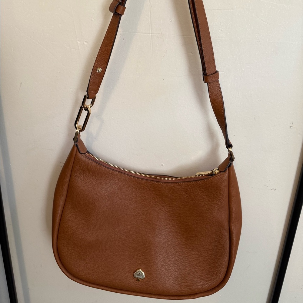 Elegant Brown Leather Shoulder Bag